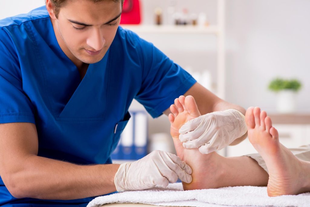 Medical examination of a foot